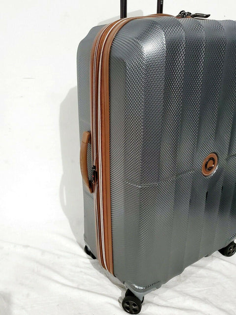 $520 DELSEY St. Tropez 28" Hardside Spinner Luggage Suitcase Gray Check-In Size