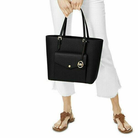 $228 New MICHAEL KORS Womens Jet Set Leather Tote Shoulder HandBag Multifunction