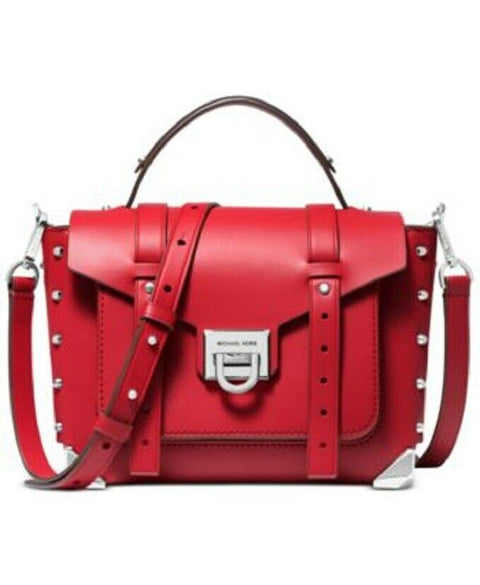 $358 MICHAEL KORS Women Manhattan Medium Top Handle Leather Satchel Shoulder Bag