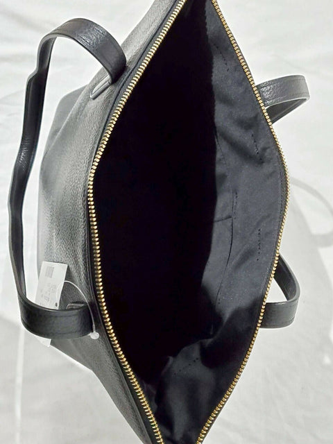 $295 COACH Women's Black TAYLOR Tote Shoulder Hand Bag Pebble Leather Large