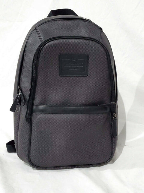 $495 New COACH Women's Men's Signature Academy Logo Backpack Shoulder Bag Black