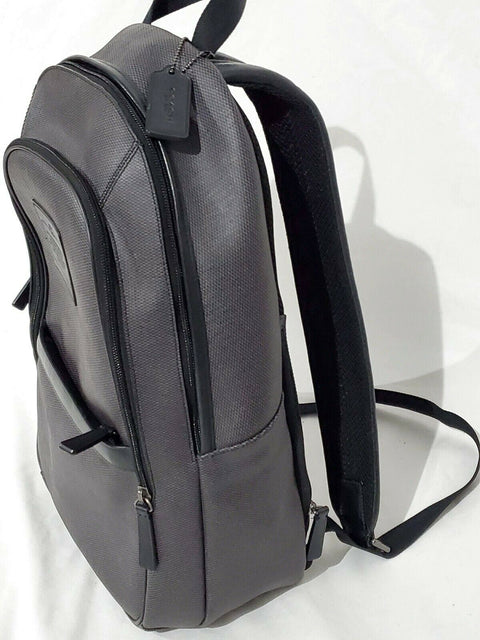 $495 New COACH Women's Men's Signature Academy Logo Backpack Shoulder Bag Black