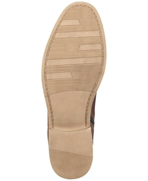 $99 ALFANI Men's ARLEN Brown Suede Ankle Boots Shoes Zip Closure 9.5 M US