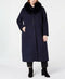 $640 NEW Forecaster Women's Fox-Fur-Trim Maxi Coat Jacket Blue Size Plus 16W