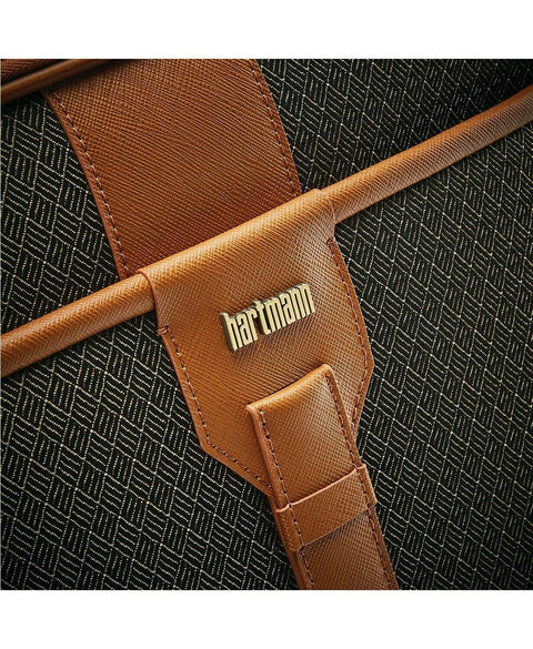 $720 New Hartmann Luxe 27" Medium Journey Expandable Spinner Luggage Brown