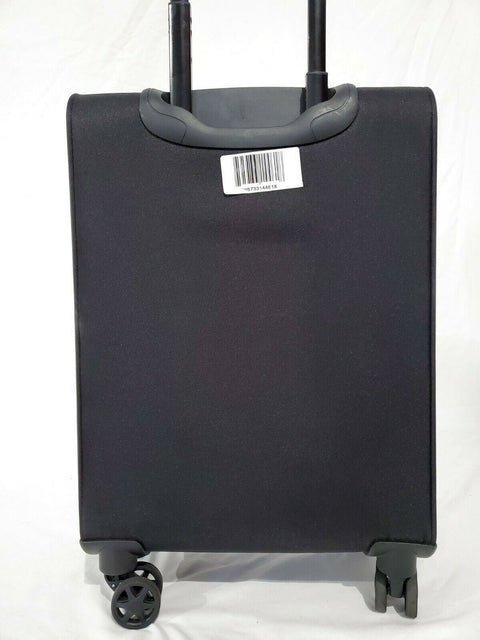 $300 New DKNY Trademark 21" Soft Shell Spinner Suitcase Luggage Carry On Black