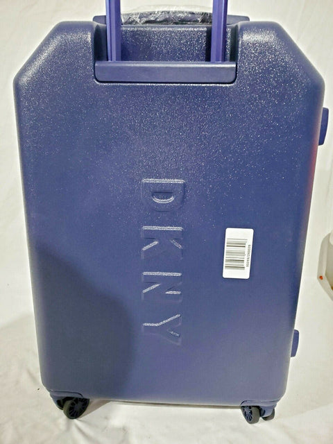 $275 DKNY Allure 24" Hard Case Spinner Wheels Suitcase Luggage Blue Indigo