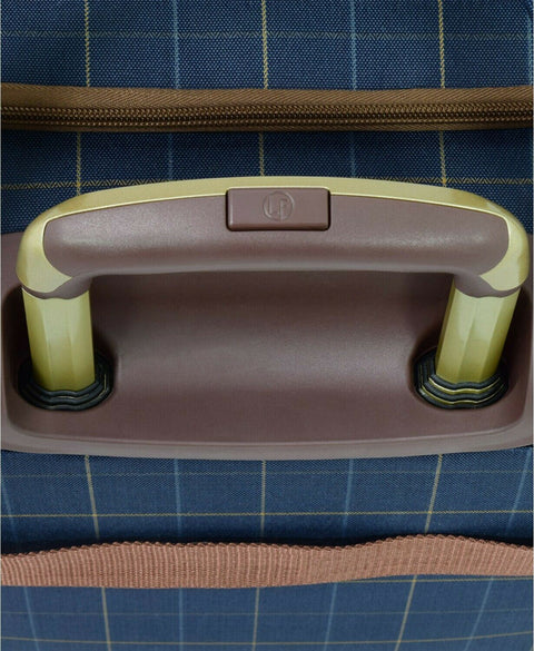$270 LONDON FOG Brentwood 15" Softside Underseat Luggage Carry On Blue Plaids