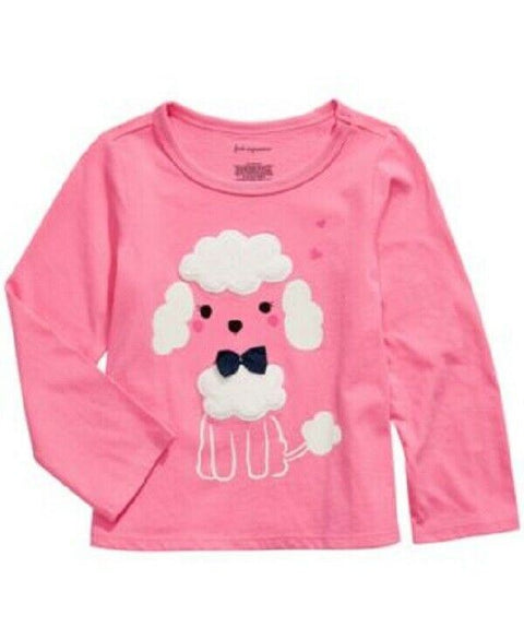 New First Impressions Baby Girls Pink Poodle Long Sleeve Blouse Top SIZE 2T