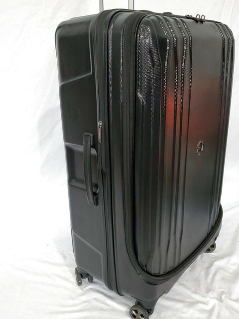 $400 Delsey Eclipse 29" Hard Case Spinner Suitcase Luggage Expandable Black