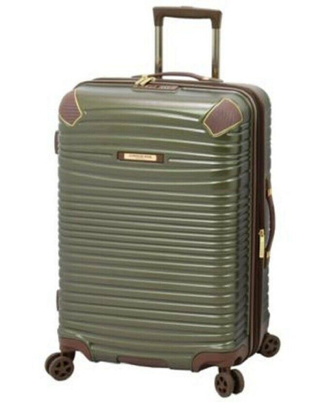 New London Fog Oxford II 25" Hard case Check-In Luggage Green Suitcase