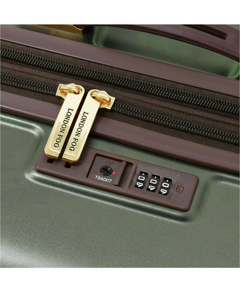 New London Fog Oxford II 25" Hard case Check-In Luggage Green Suitcase