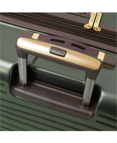 New London Fog Oxford II 25" Hard case Check-In Luggage Green Suitcase