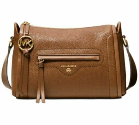 $248 MICHAEL KORS Women's Carine Leather Large Crossbody Handbag Shoulder Bag