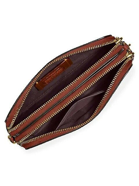 New COACH Women's Kira Rust Canvas Leather Shoulder Bag Crossbody Signature Bag