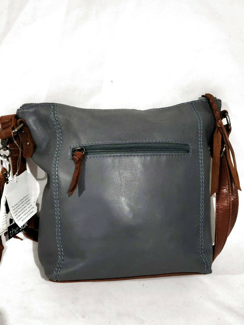 $159 New The Sak Women's Ashland Leather Crossbody Bag Blue Shoulder Bag