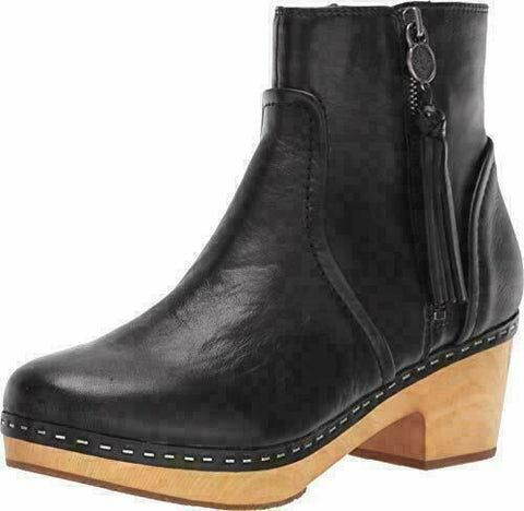 $200 New Patricia Nash Women's Rafael Leather Black Ankle Boots Size 9.5 US