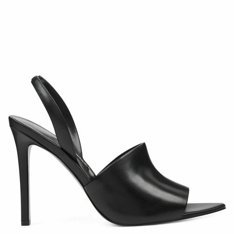 Nine West Guthrie Slingback Sandals - Leather - Black (Size 8), Medium Width