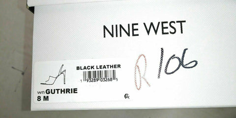Nine West Guthrie Slingback Sandals - Leather - Black (Size 8), Medium Width