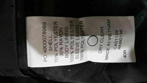 New ALFANI Mens Long Sleeve Two Button Tuxedo Suit Blazer Jacket Coat Black 40R