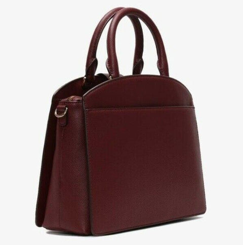 $248 New DKNY Women's Leather Clara Satchel Shoulder Bag Blood Red