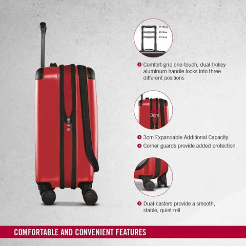 $645 Victorinox Spectra 2.0 Hard Spinner Suitcase, Red, Expandable Carry-On 21"