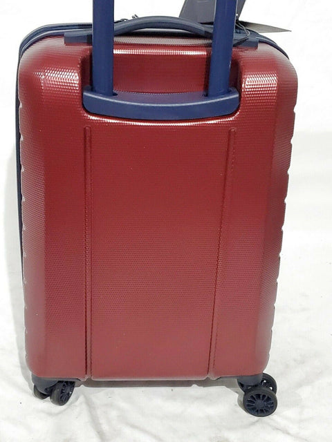 $250 New Tommy Hilfiger Riverdale 22" Hardside Upright Carry On Luggage Red