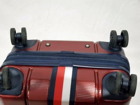 $250 New Tommy Hilfiger Riverdale 22" Hardside Upright Carry On Luggage Red