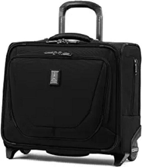 $480 New Travelpro Crew 11-Rolling Underseat Tote Carry-On Bag, Black, 16-Inch