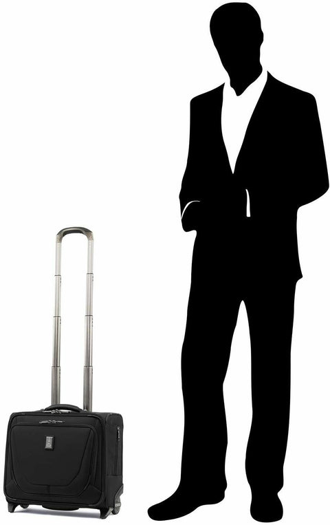 $480 New Travelpro Crew 11-Rolling Underseat Tote Carry-On Bag, Black, 16-Inch