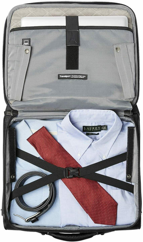 $480 New Travelpro Crew 11-Rolling Underseat Tote Carry-On Bag, Black, 16-Inch