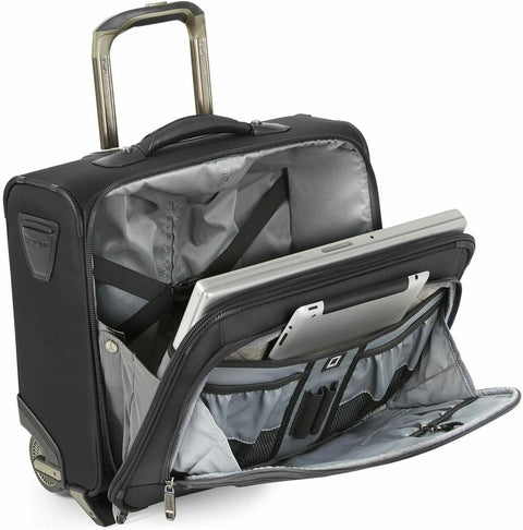 $480 New Travelpro Crew 11-Rolling Underseat Tote Carry-On Bag, Black, 16-Inch