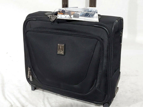 $480 New Travelpro Crew 11-Rolling Underseat Tote Carry-On Bag, Black, 16-Inch