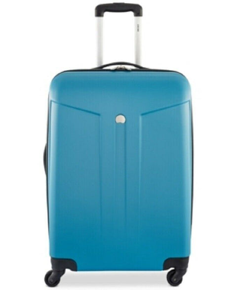 $480 New DELSEY Paris Comete 24 " Expandable 4 Wheel Spinner Luggage Teal Blue