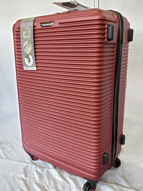 $380 Travel Select Savannah 28" Hard-Case Spinner Luggage Suitcase Red Maroon