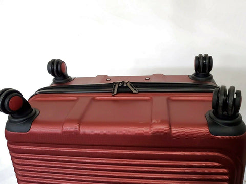 $380 Travel Select Savannah 28" Hard-Case Spinner Luggage Suitcase Red Maroon