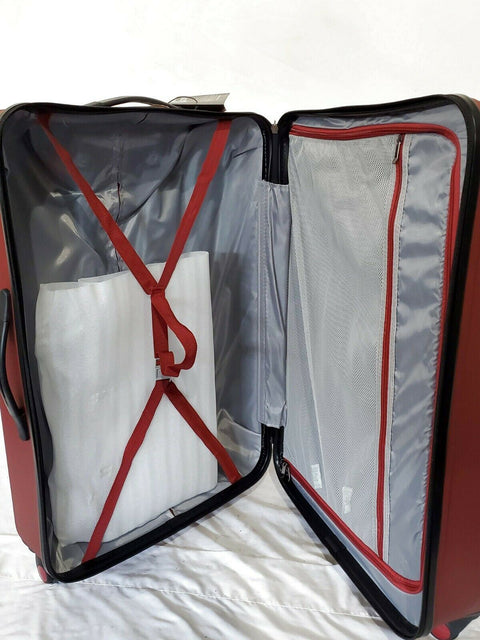 $380 Travel Select Savannah 28" Hard-Case Spinner Luggage Suitcase Red Maroon