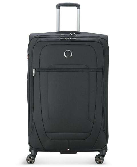 $400 Delsey DLX 29" Expandable Suitcase Check In Luggage Spinner Black TSA Lock