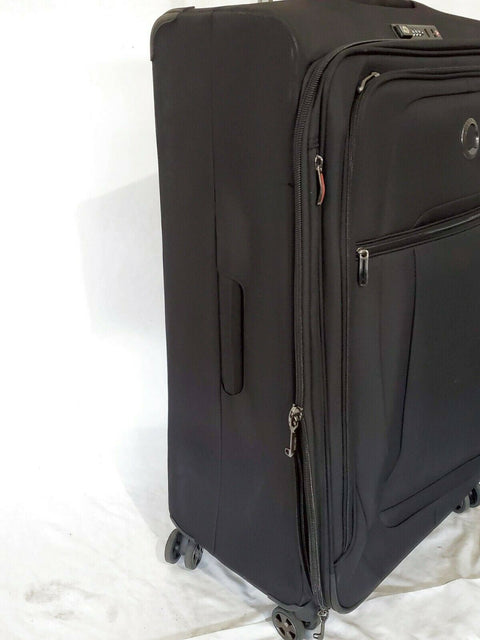 $400 Delsey DLX 29" Expandable Suitcase Check In Luggage Spinner Black TSA Lock