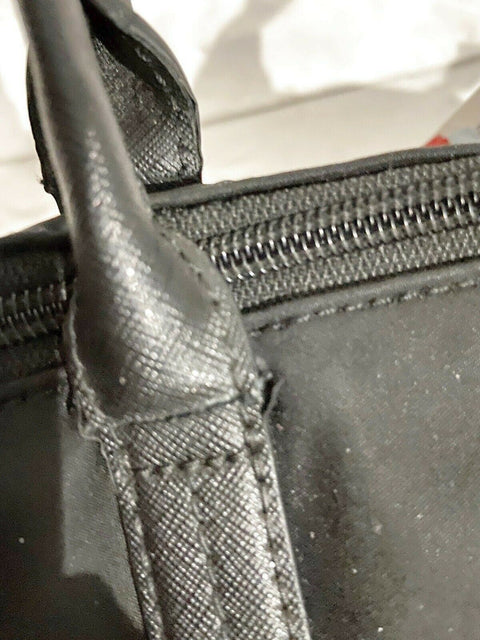 $198 MICHAEL KORS Women's Medium Black Tote Shoulder Handbag Nylon