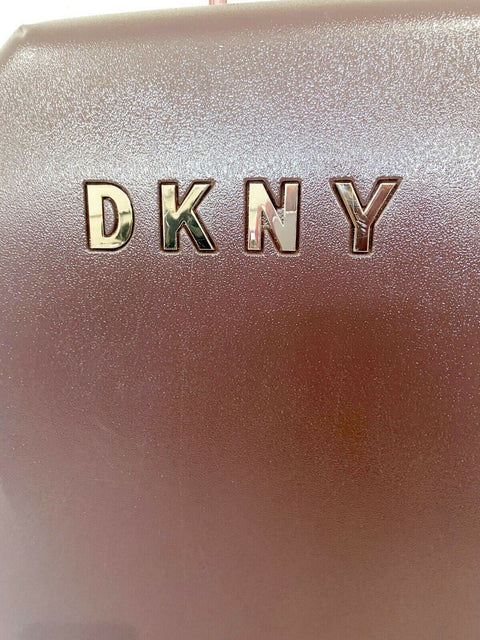 $300 DKNY Allure 24" Medium Hard Case Spinner Wheels Suitcase Luggage Wine Red
