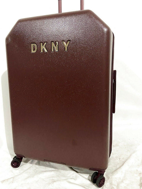 $350 DKNY Allure 28" Hard Spinner Wheels Rose Pink Suitcase Luggage Wine