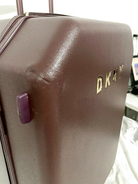 $350 DKNY Allure 28" Hard Spinner Wheels Rose Pink Suitcase Luggage Wine