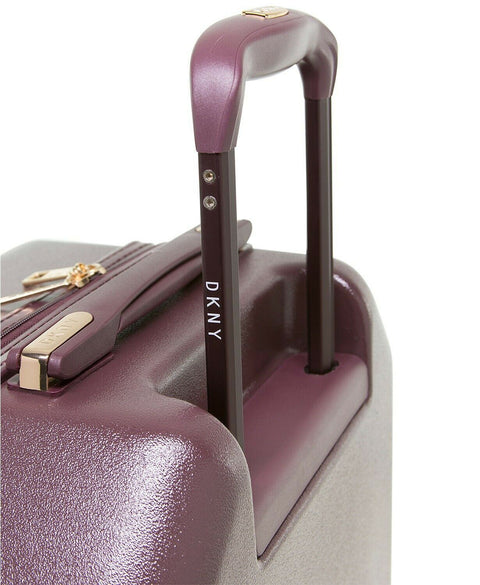 New DKNY Allure 20" Hard Case Spinner Suitcase Luggage Carry On Wine Burgundy