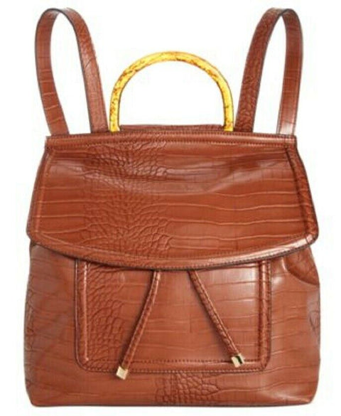 New INC International Concepts Women's Daizzee Bangle Backpack Faux Croc Leather