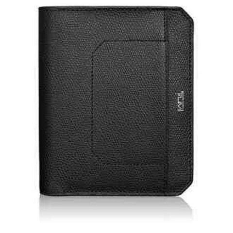 New Tumi Travel Accessories Camden Passport Cover Black Leather Bifold RFID