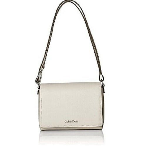$198 Calvin Klein Women's Clara Stucco Leather Key Item Demi Shoulder Bag Gold