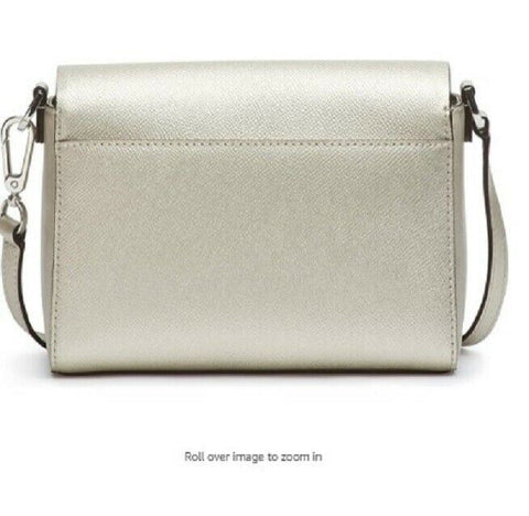 $198 Calvin Klein Women's Clara Stucco Leather Key Item Demi Shoulder Bag Gold