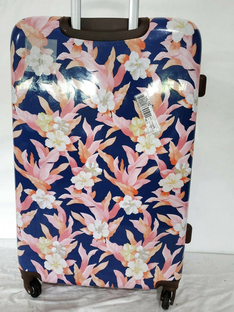 New Tommy Bahama Blue Flowers Michelada 28" Hardside Spinner Suitcase Large
