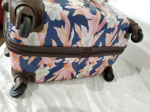 New Tommy Bahama Blue Flowers Michelada 28" Hardside Spinner Suitcase Large